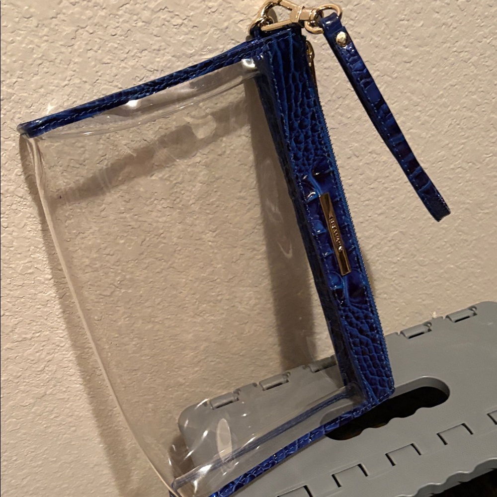 Brahmin Blue Crocodile-Embossed Clear Wristlet - Picture 4 of 4